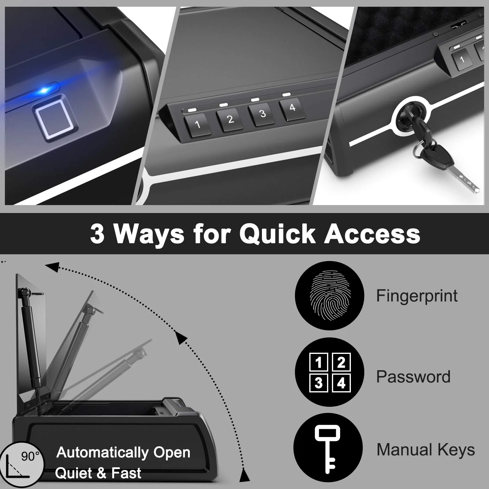 Gun Safe for 2 Pistols, DOJ Approved Pistol Safe - Image 5