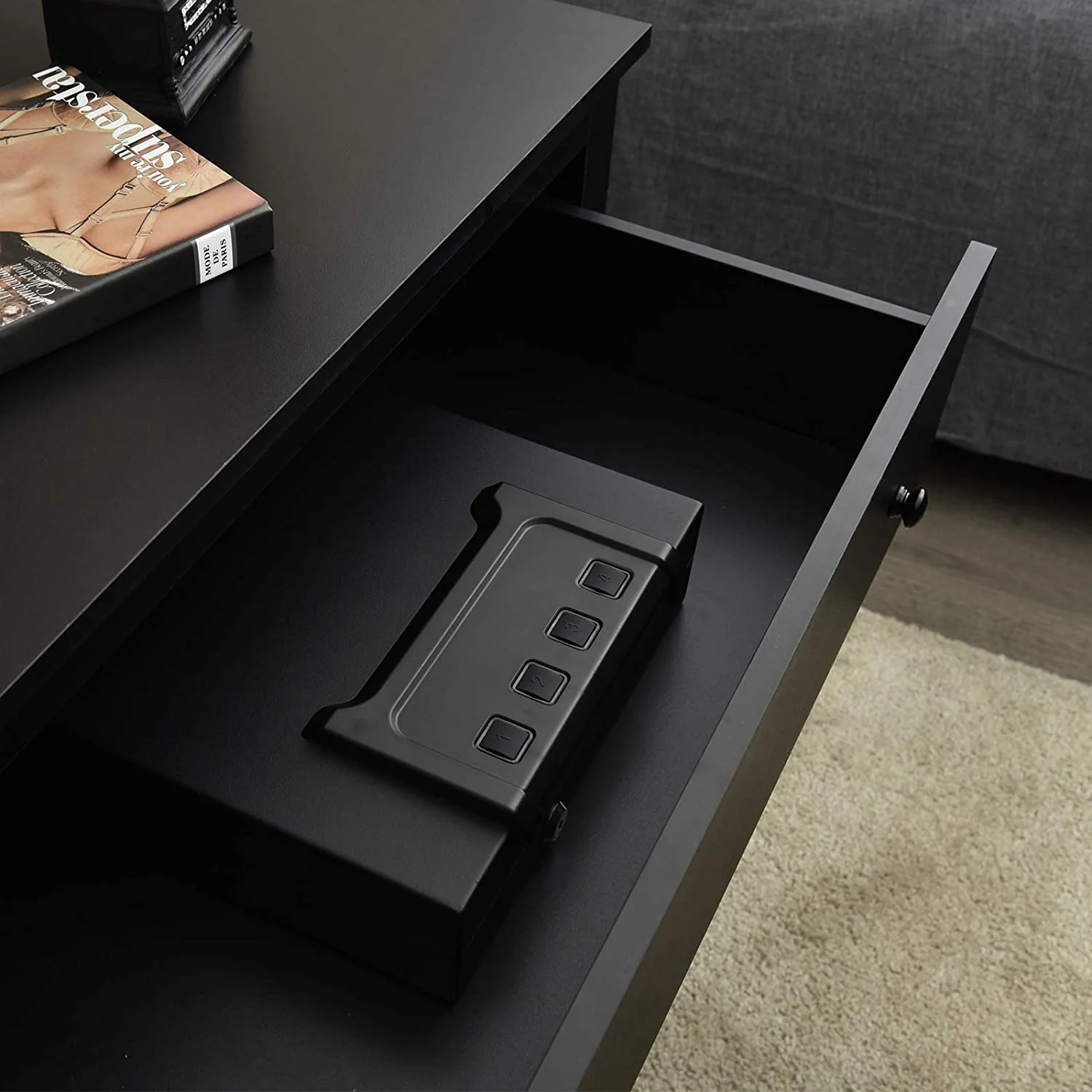 Gun Safe for 2 Pistols, Handgun Safe with Password & Backup Keys for Quick Access - Image 7