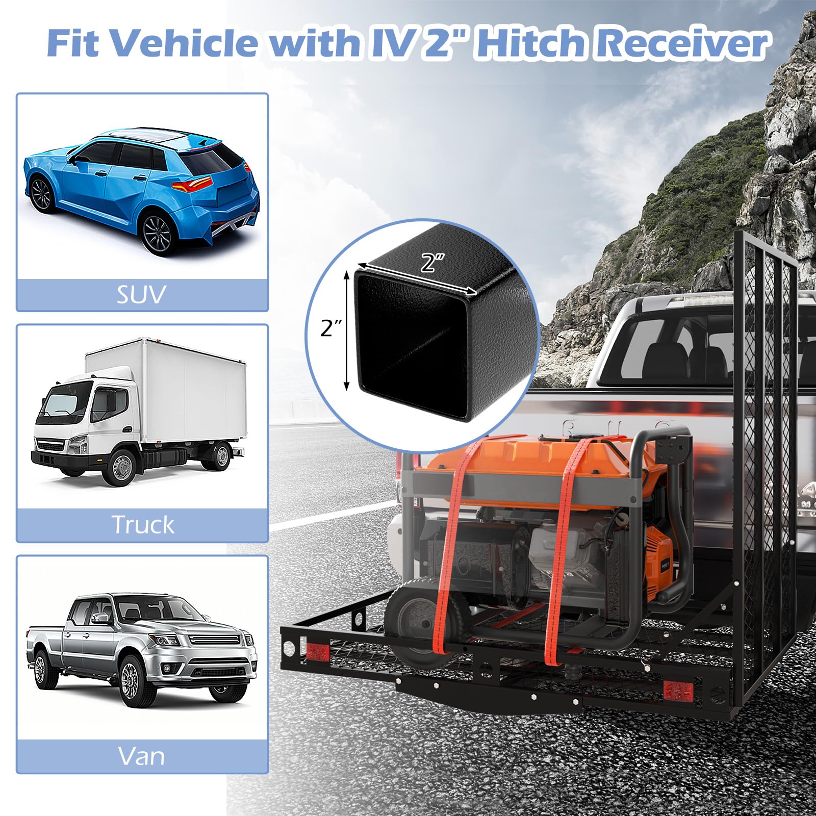 Hitch Mount Wheelchair Carrier, Mobility Scooter Loading Ramp - Image 3