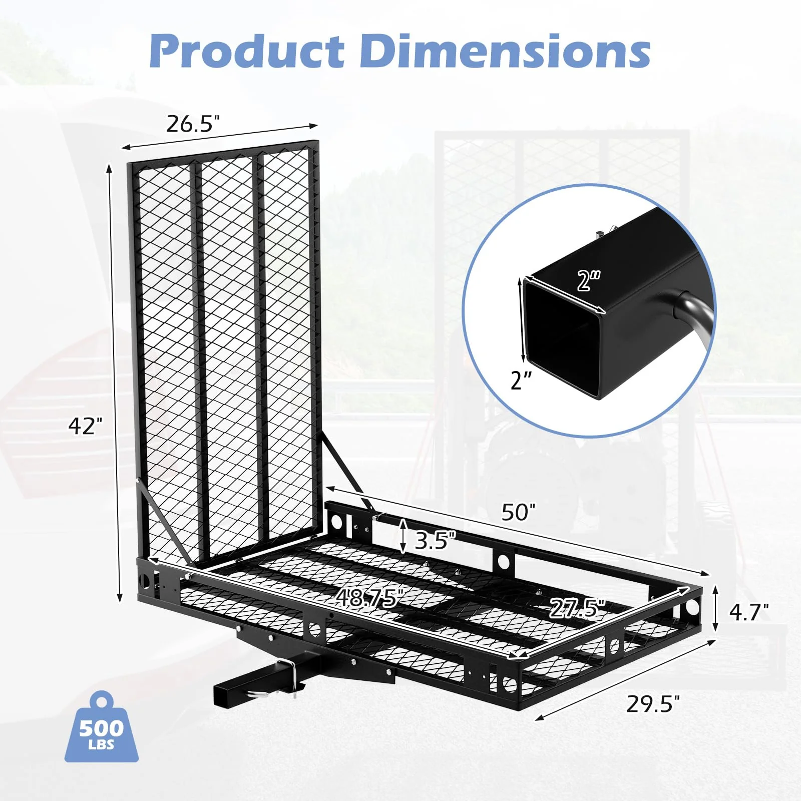 Hitch Mount Wheelchair Carrier, Mobility Scooter Loading Ramp - Image 6