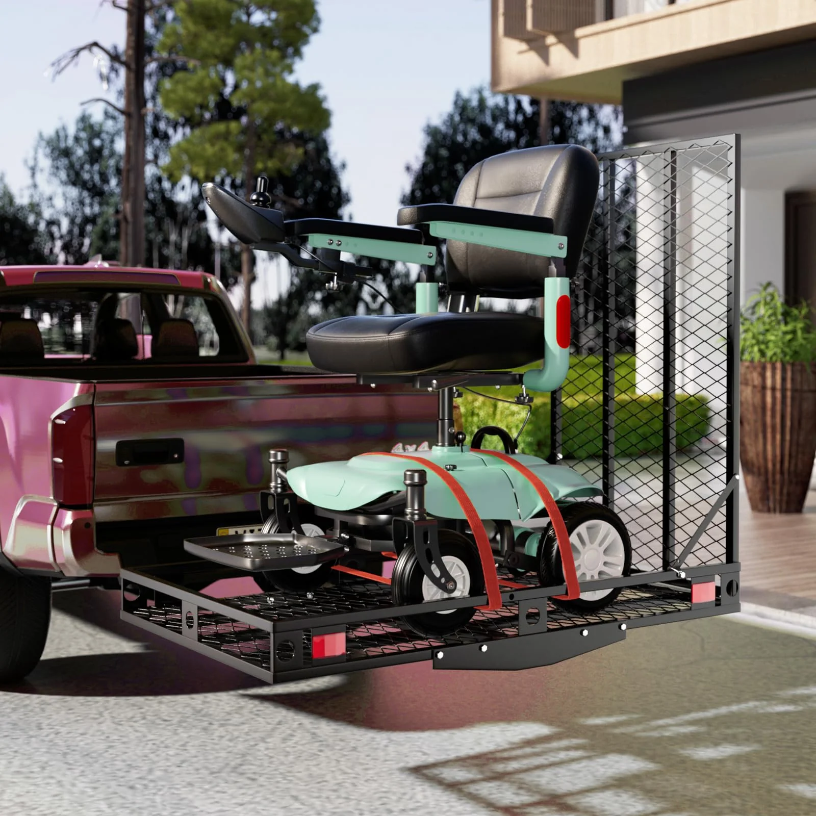 Hitch Mount Wheelchair Carrier, Mobility Scooter Loading Ramp - Image 9
