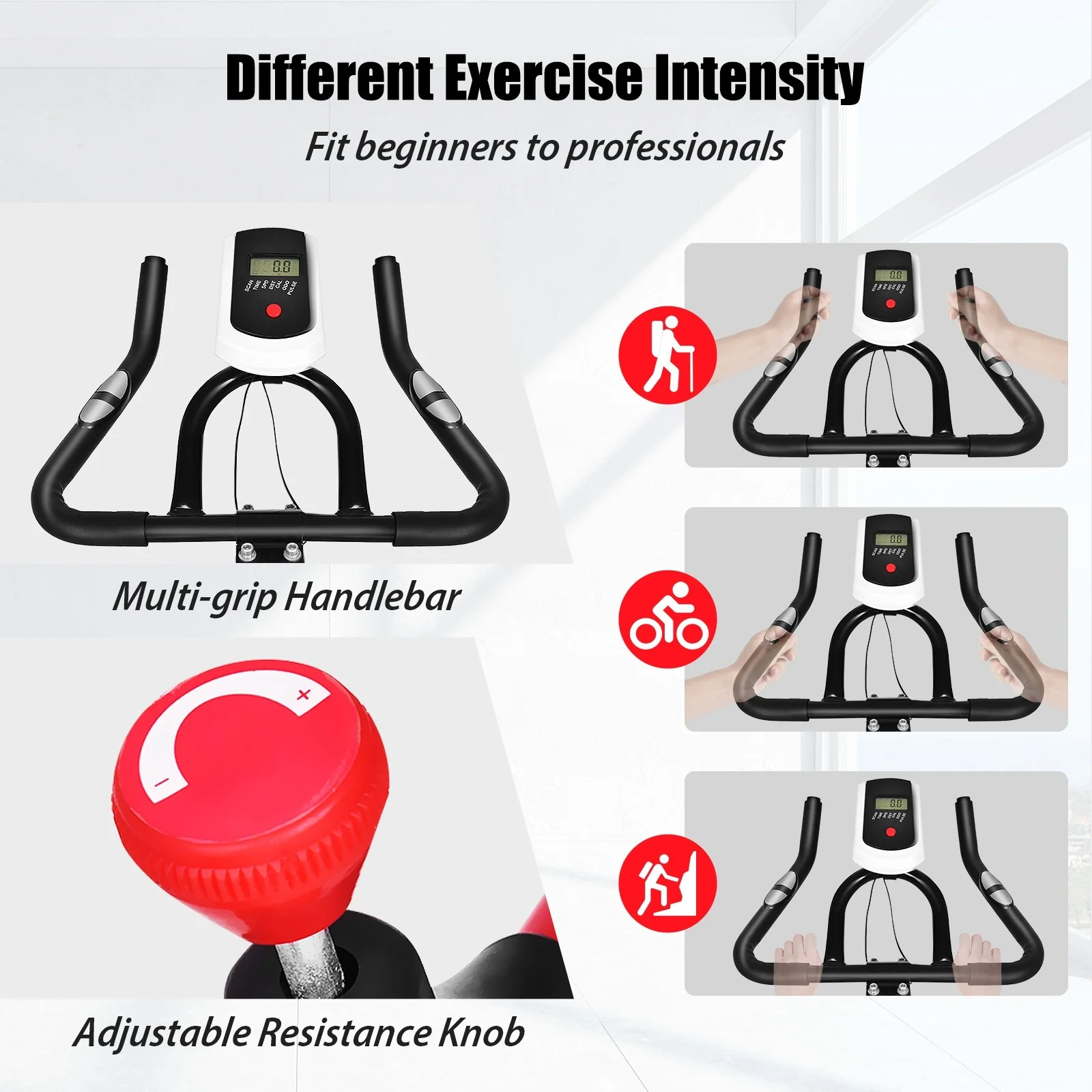 Indoor Cycling Bike, Stationary Bicycle Exercise Bike with Flywhee - Image 7