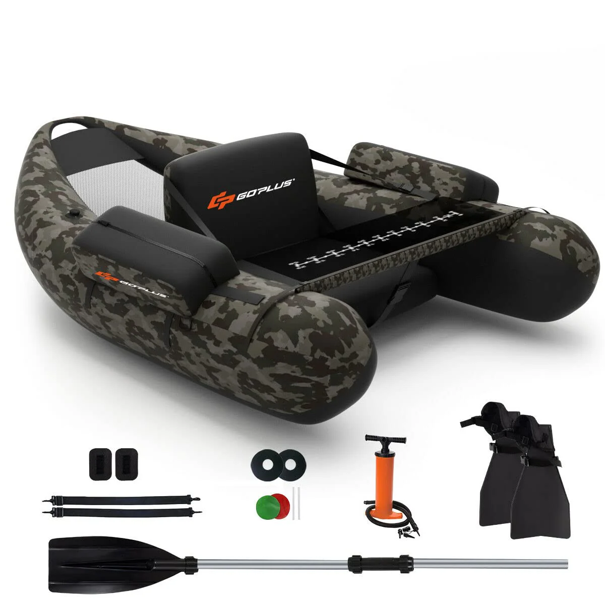 Inflatable Fishing Float Tube, with Storage Pockets - Image 11