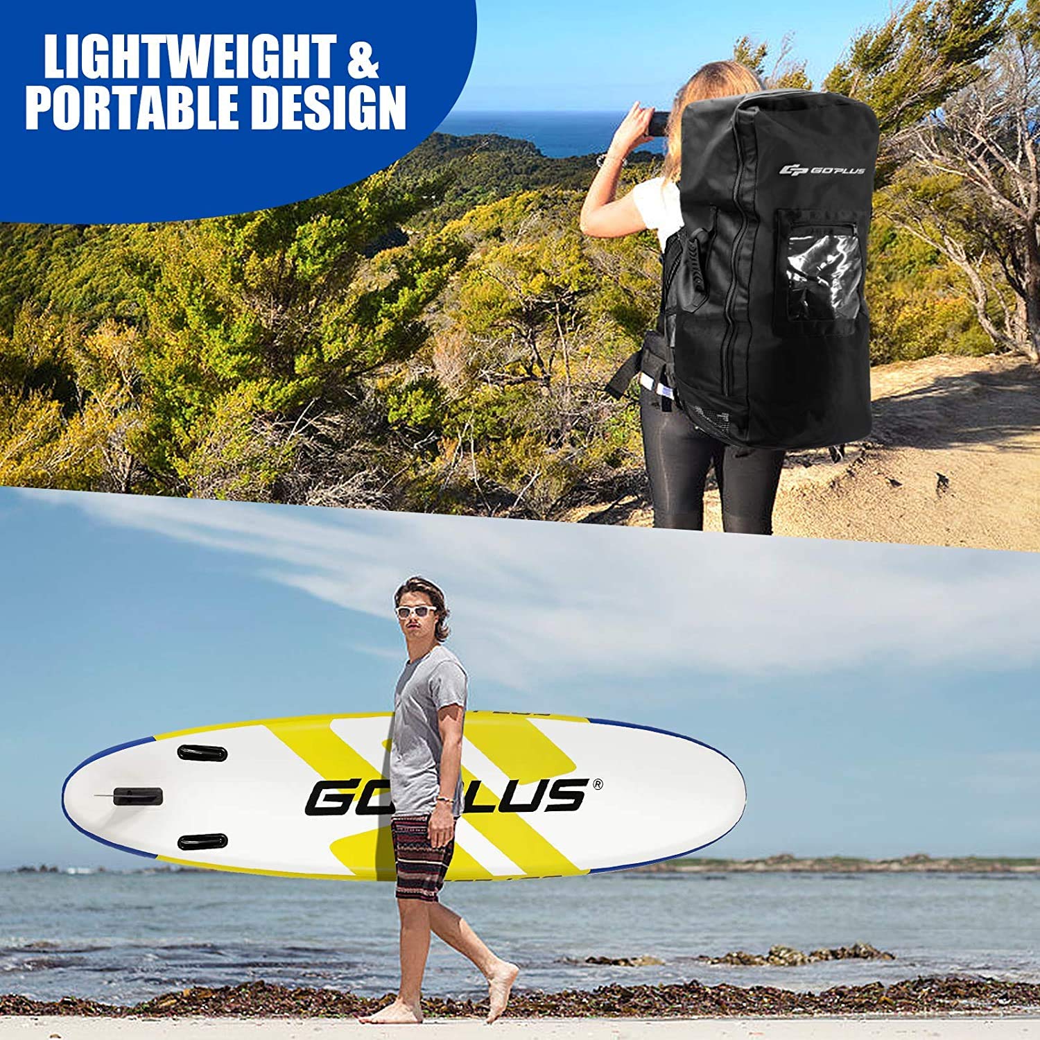Goplus 10ft/11ft Inflatable Stand Up Paddle Board - Image 3