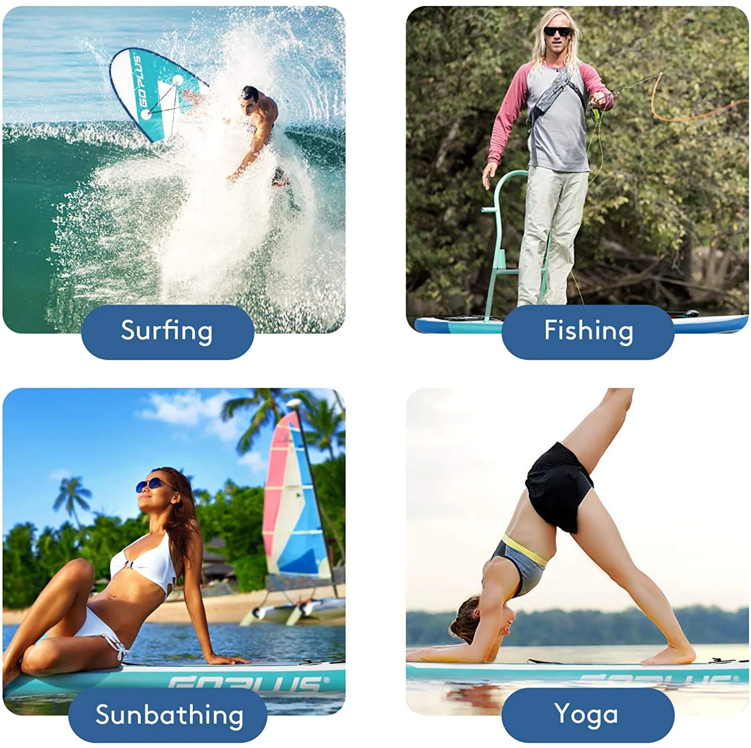 Goplus 10ft/11ft Inflatable Stand Up Paddle Board - Image 7