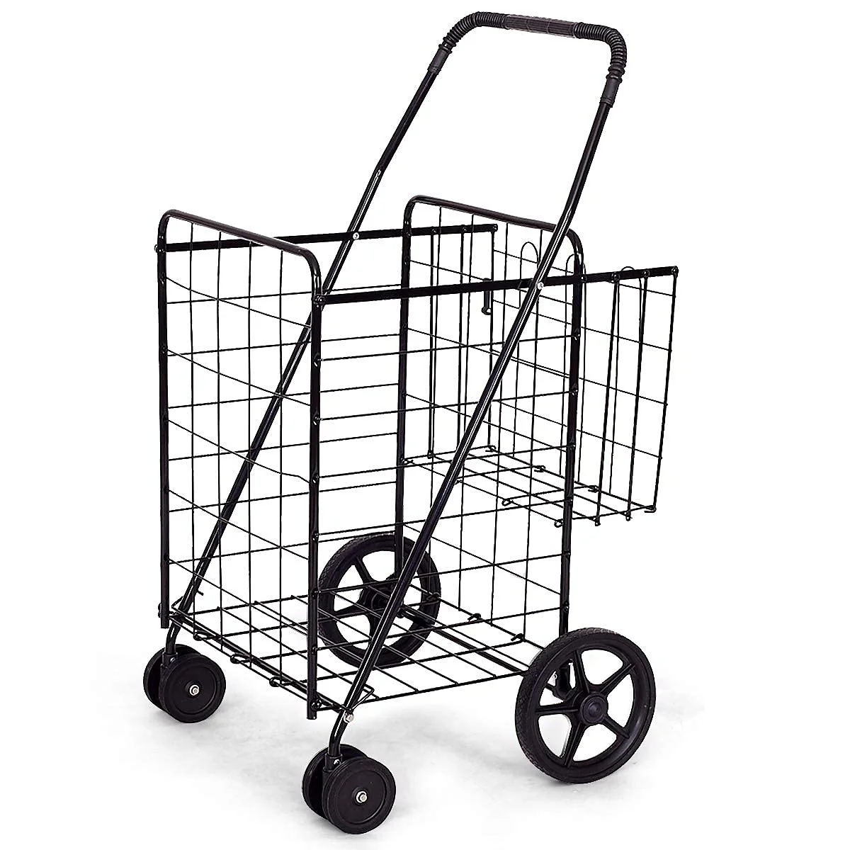 Jumbo Folding Shopping Cart for Grocery Laundry Book Luggage Travel - Image 12
