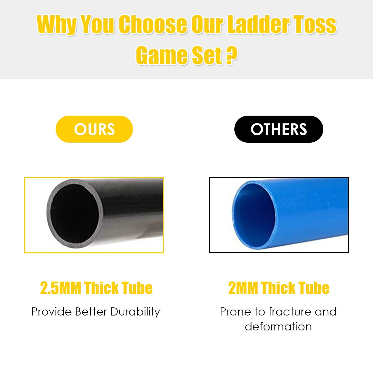 Ladder Toss Game Set, Indoor/Outdoor Ladder Ball Toss Game Set - Image 6