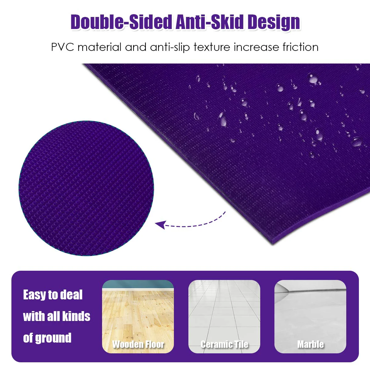 Large Yoga Mat, 7' x 5' x 8mm and 6' x 4' x 8mm with Straps - Image 11