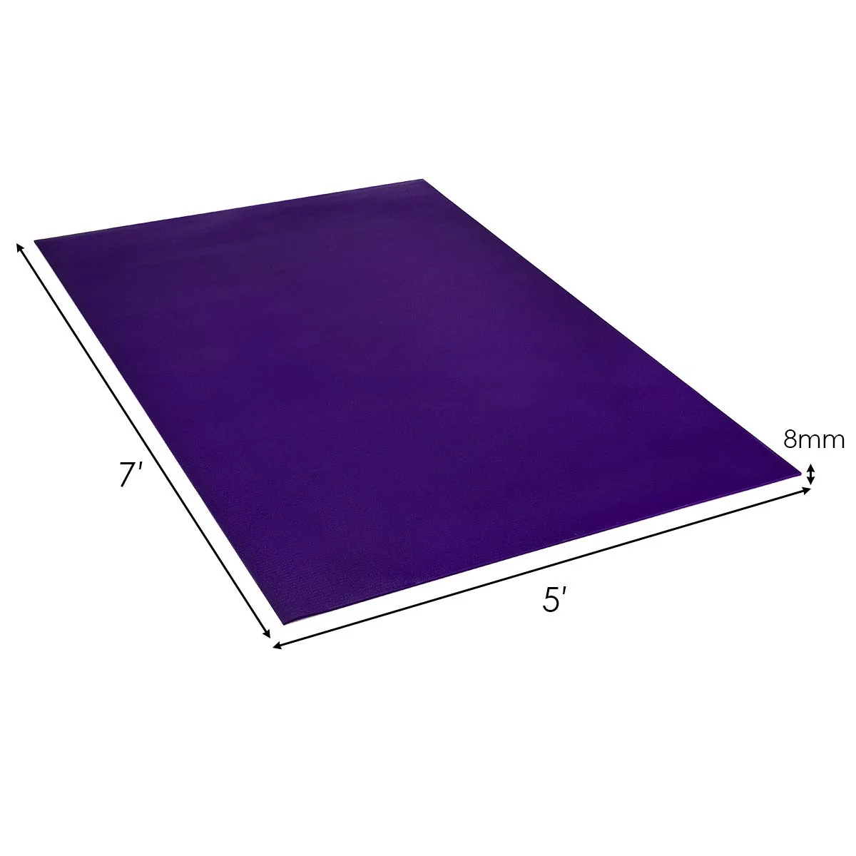 Large Yoga Mat, 7' x 5' x 8mm and 6' x 4' x 8mm with Straps - Image 23