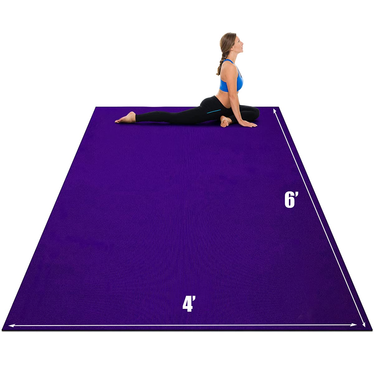 Large Yoga Mat, 7' x 5' x 8mm and 6' x 4' x 8mm with Straps - Image 9