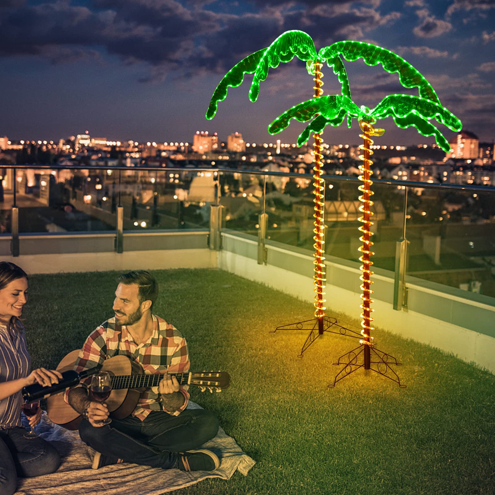 Lighted Palm Trees for Outside Patio - Image 4