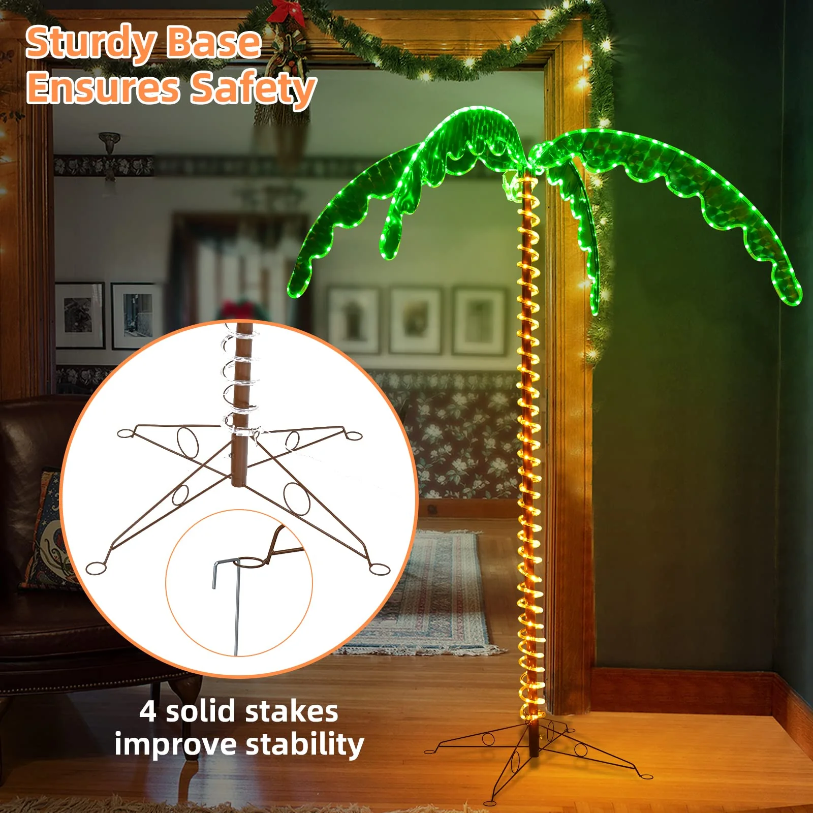 Lighted Palm Trees for Outside Patio - Image 5