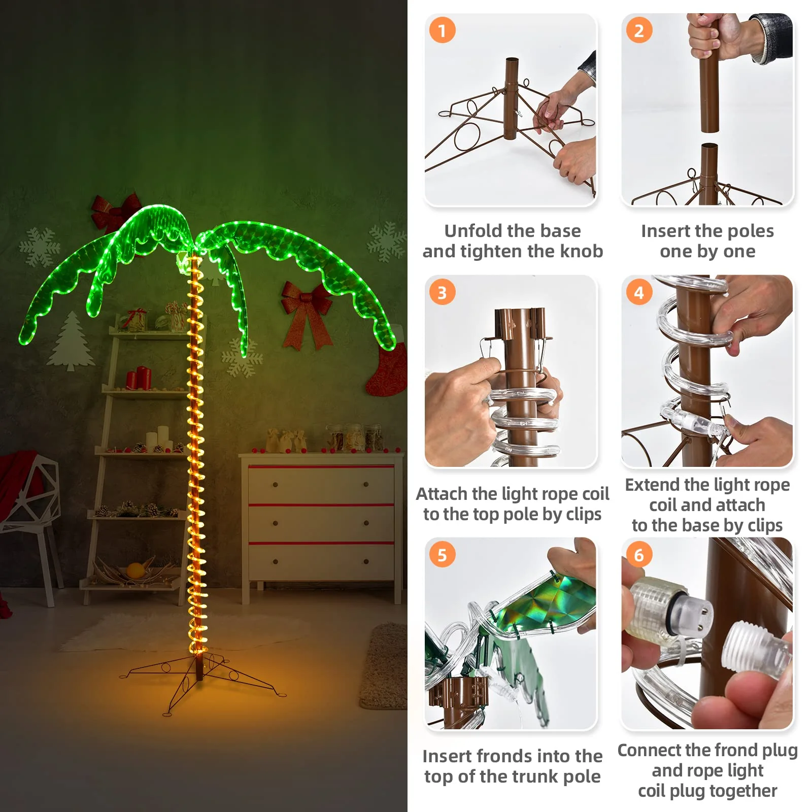 Lighted Palm Trees for Outside Patio - Image 8
