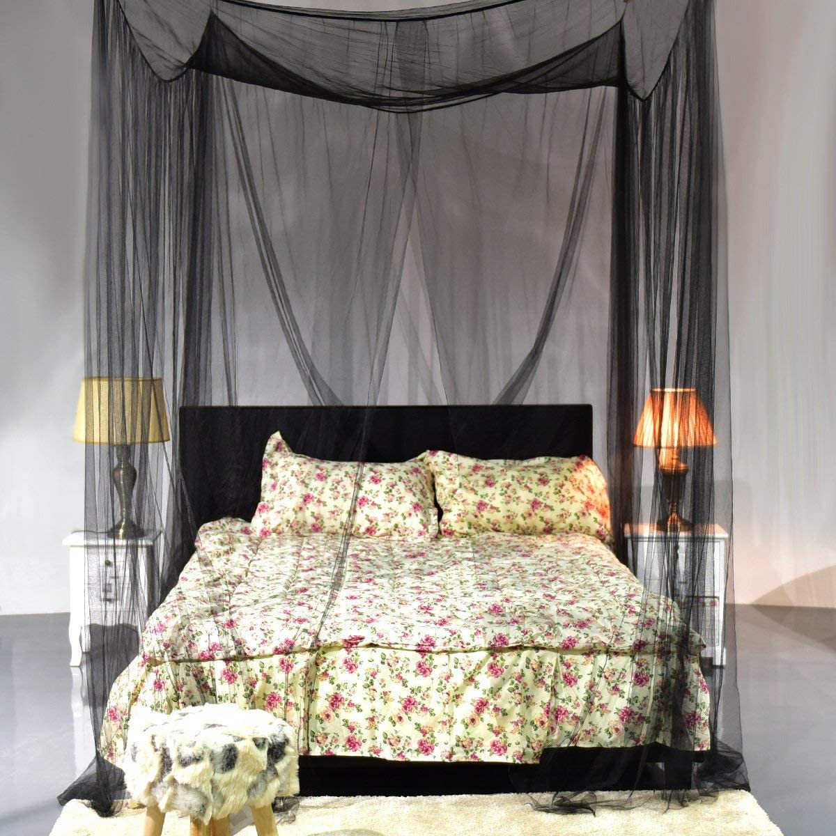 Mosquito Net, 4 Corner Post Bed Canopy - Image 3