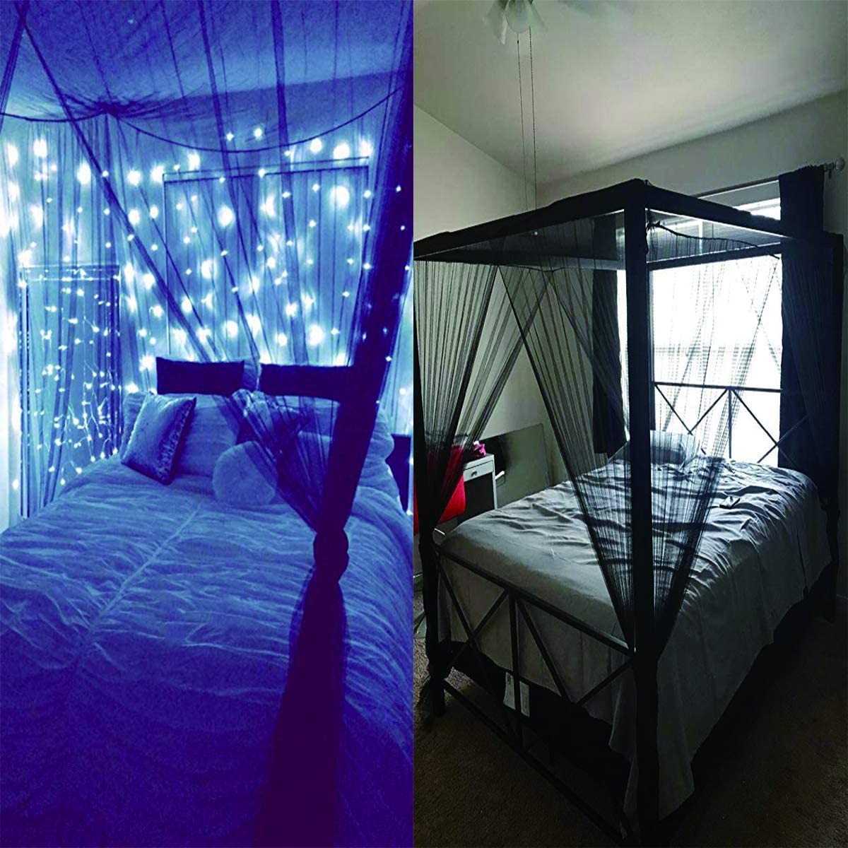Mosquito Net, 4 Corner Post Bed Canopy - Image 4