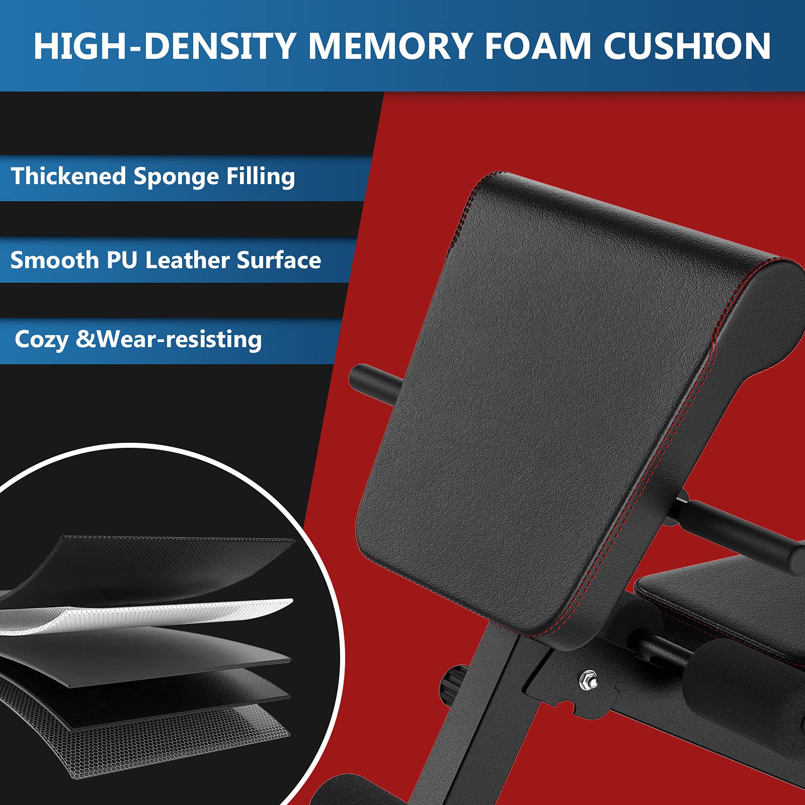 Multifunctional Weight Bench, Foldable Exercise Bench with Adjustable Positions - Image 5