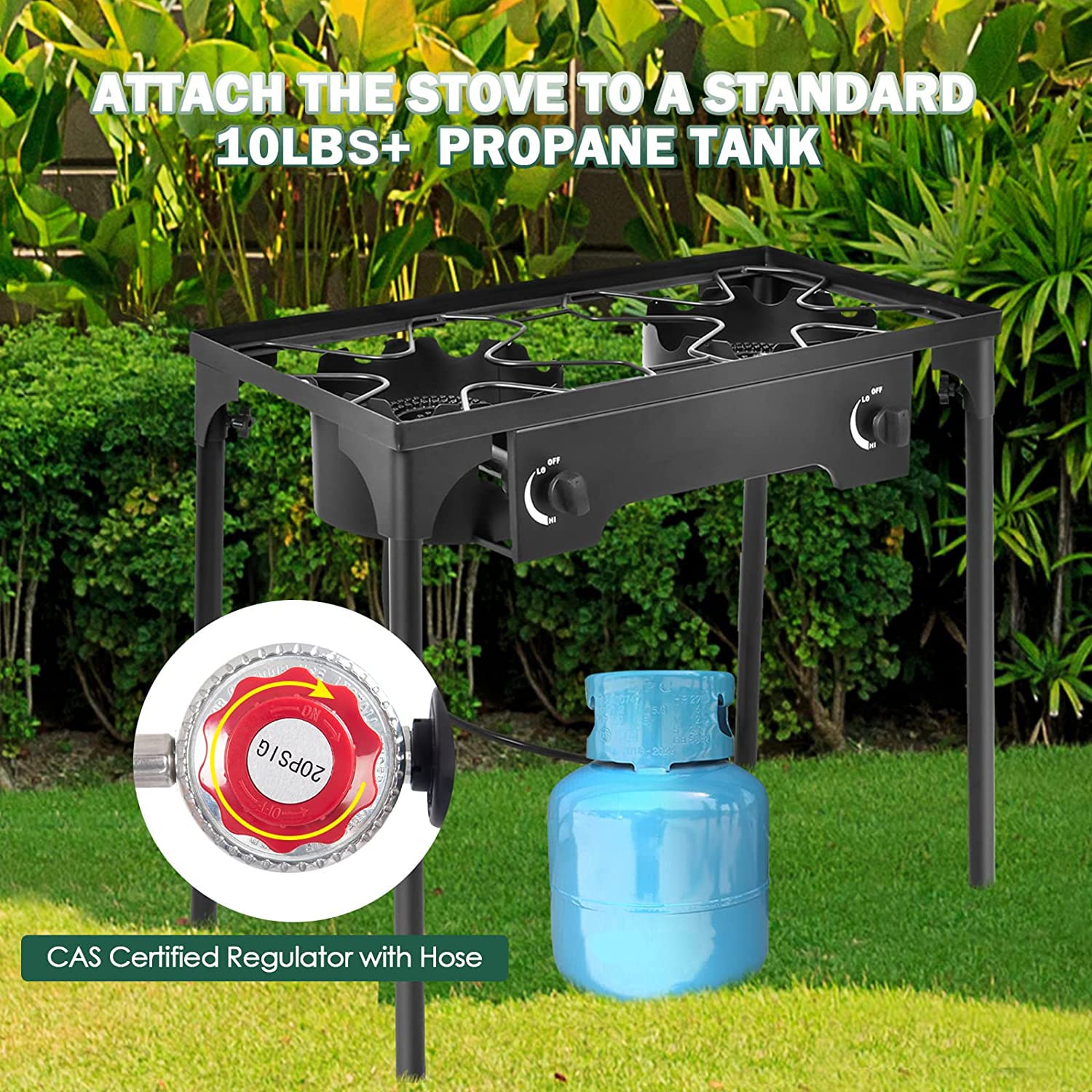 Outdoor Stove High Pressure Propane Burner Portable Gas Cooker - Image 5