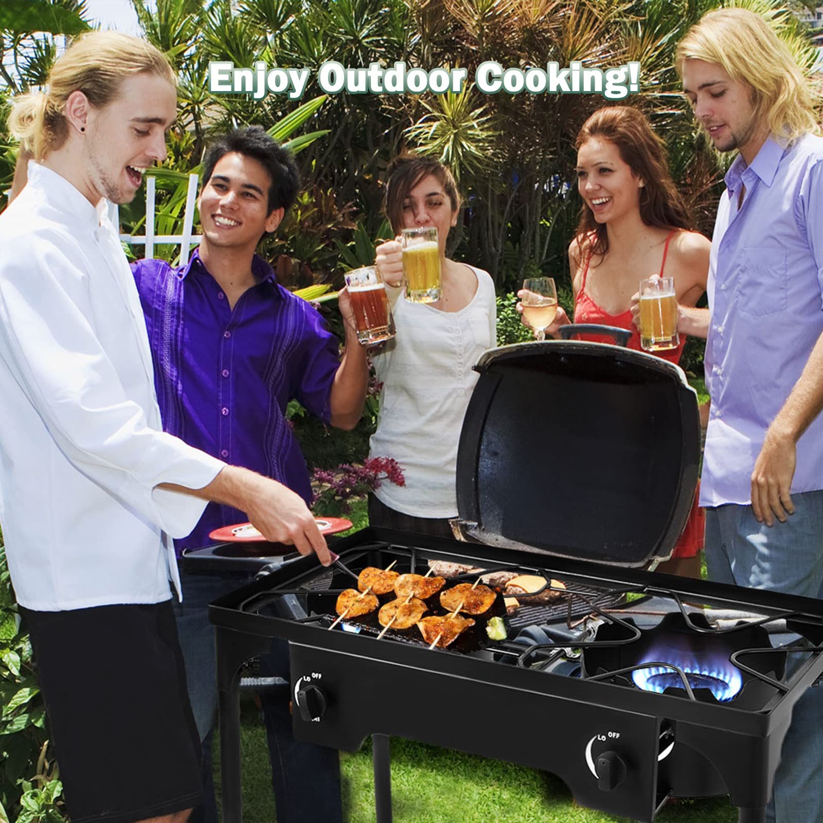 Outdoor Stove High Pressure Propane Burner Portable Gas Cooker - Image 9