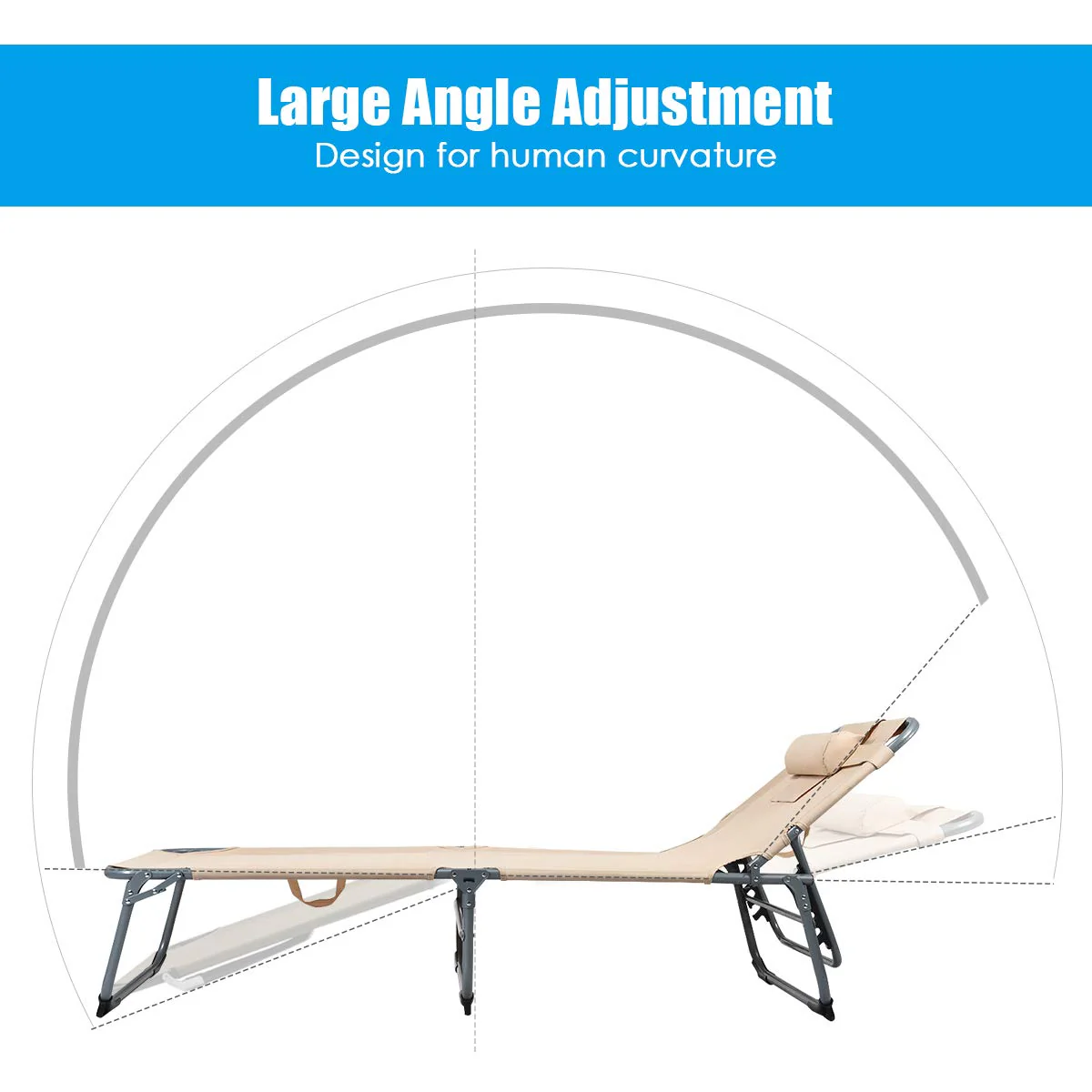 Patio Lounge Chair, Adjustable Folding Recliner - Image 14