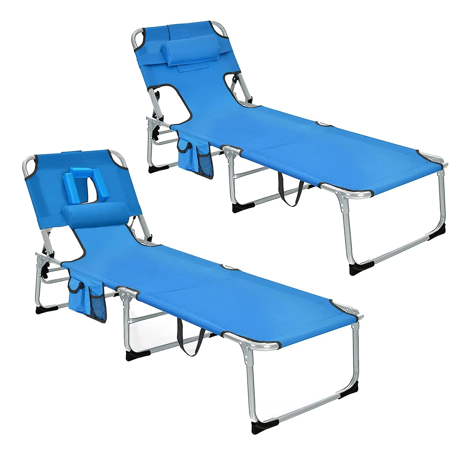 Patio Lounge Chair, Adjustable Folding Recliner - Image 19