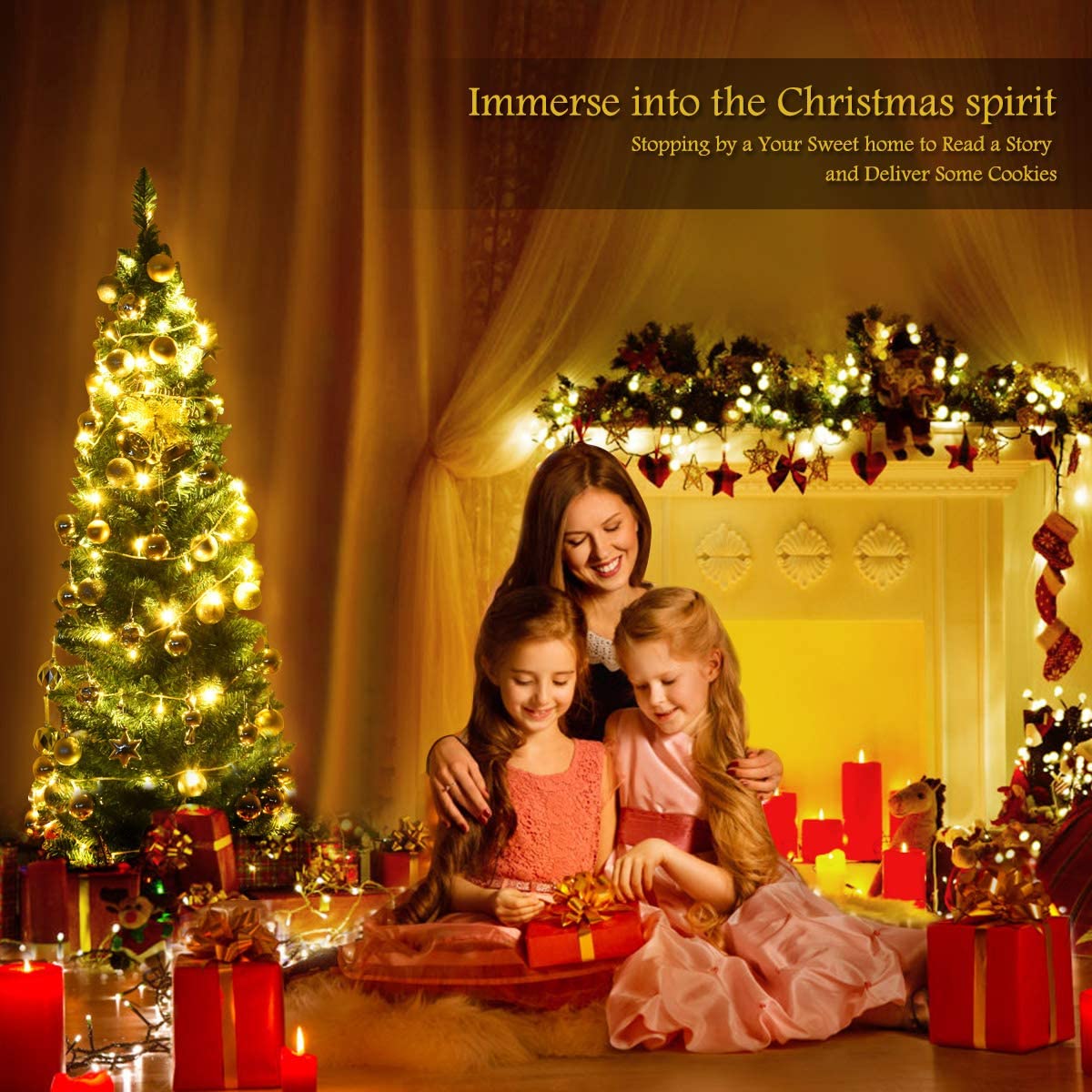 Pencil Christmas Tree, Artificial Slim Skinny Tree - Image 3