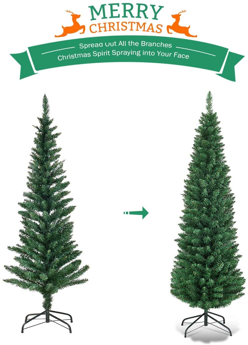 Pencil Christmas Tree, Artificial Slim Skinny Tree - Image 7