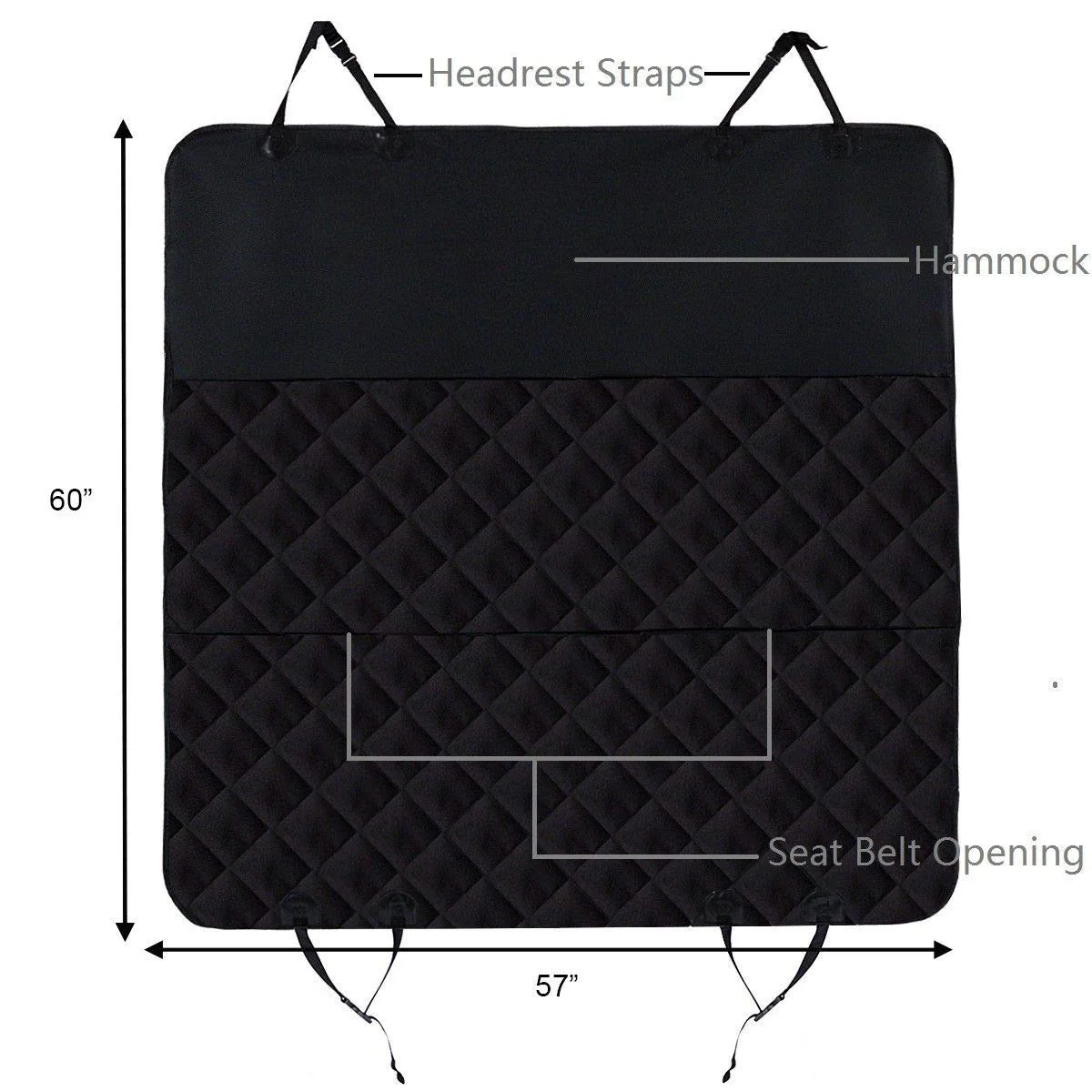 Pet Seat Cover Dog Car Seat Cover Waterproof Nonslip Rubber Backing - Image 15