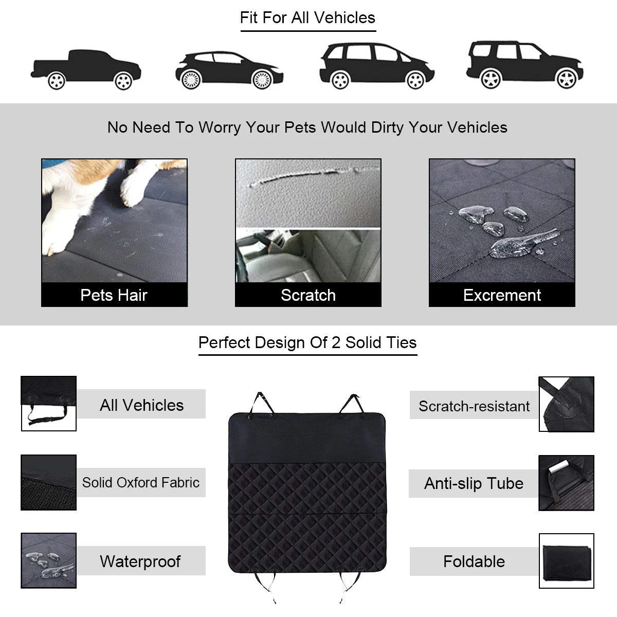 Pet Seat Cover Dog Car Seat Cover Waterproof Nonslip Rubber Backing - Image 6