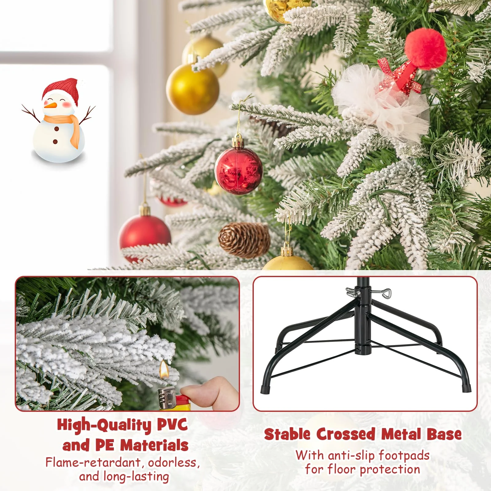 Pre-Lit Artificial Christmas Tree - Image 4