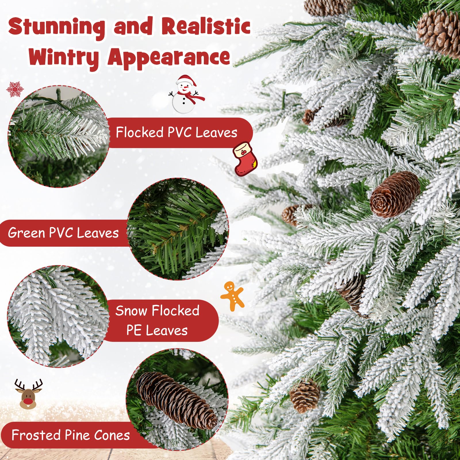 Pre-Lit Artificial Christmas Tree - Image 5
