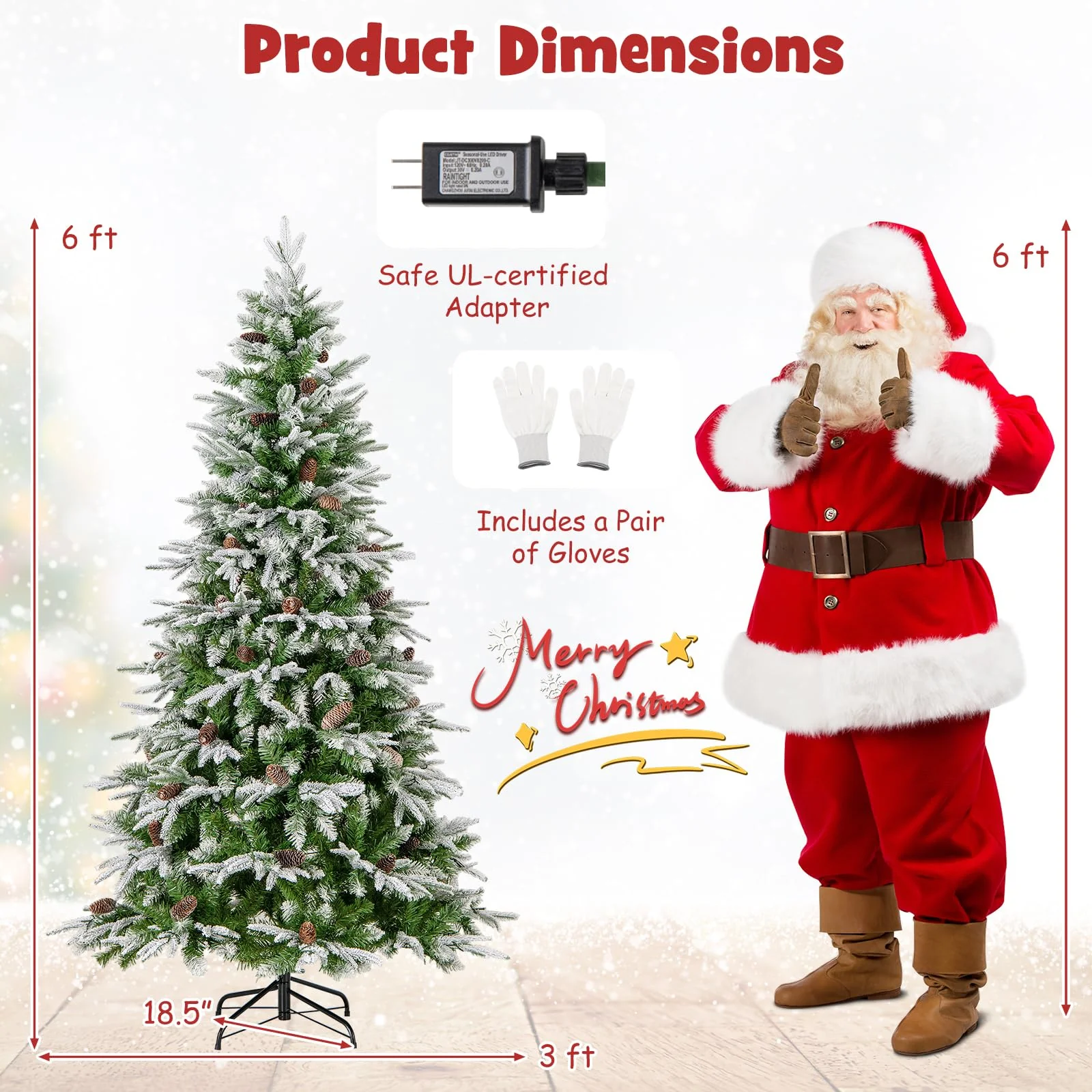 Pre-Lit Artificial Christmas Tree - Image 7