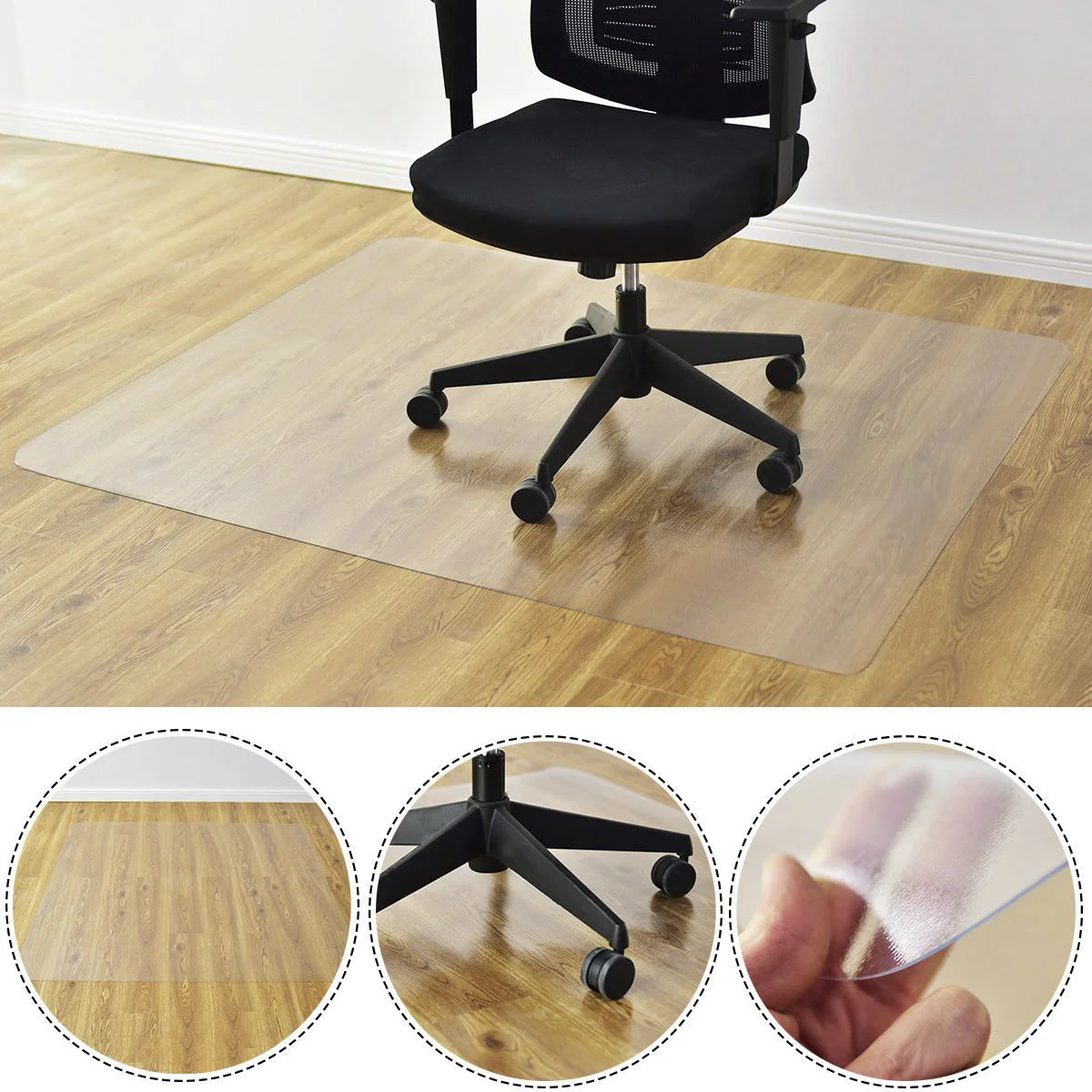 PVC Chair Mat for Hard Floors Clear Multi-Purpose Floor Protector - Image 4