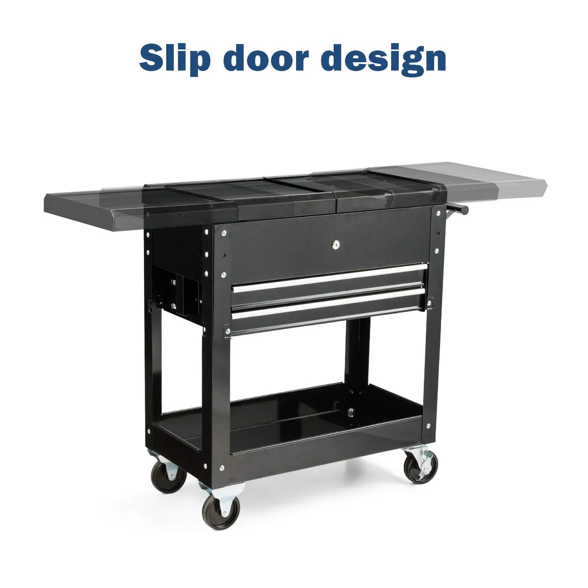 Rolling Tool Box, Tool Cabinet Cart on Wheels with Storage Drawers, Heavy Duty Steel Tool Storage Organizer for Garage Warehouse Workshop - Image 4