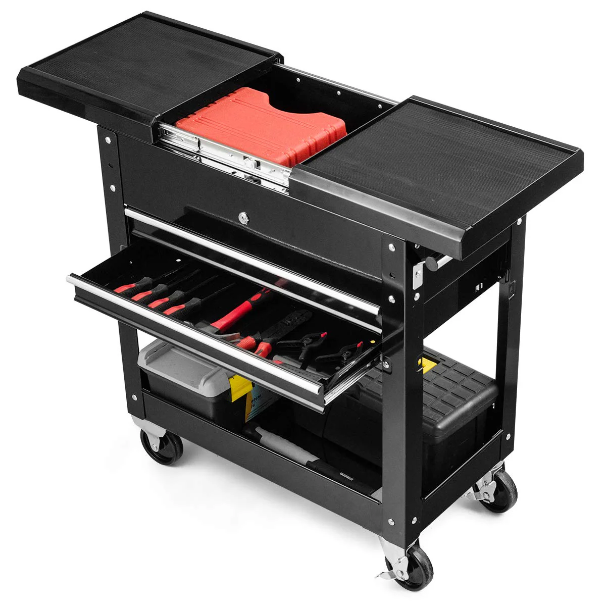 Rolling Tool Box, Tool Cabinet Cart on Wheels with Storage Drawers, Heavy Duty Steel Tool Storage Organizer for Garage Warehouse Workshop - Image 8