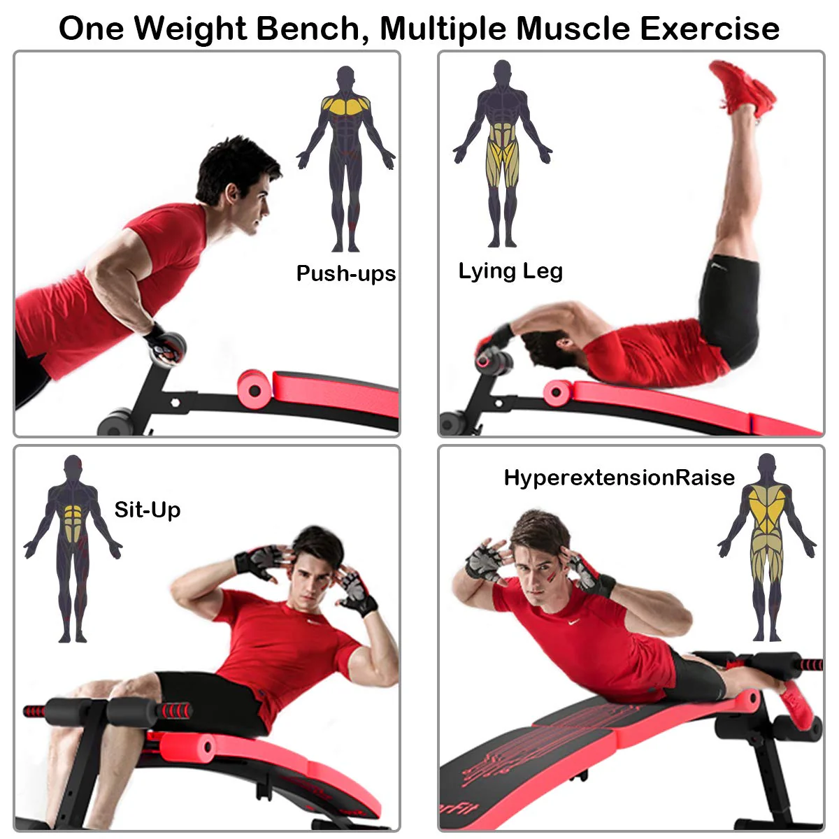 Sit Up Bench Adjustable, Foldable Abdominal Training Workout Slant Bench - Image 9