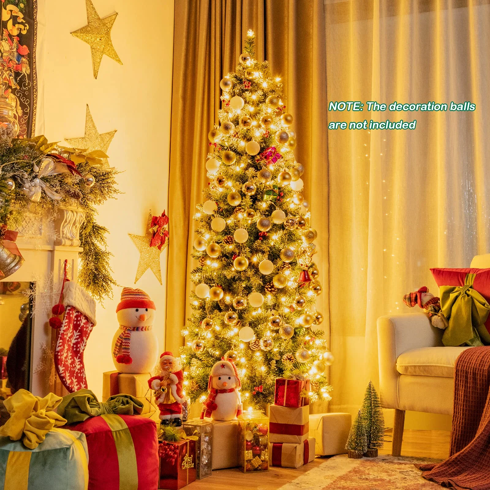 Snow Flocked Artificial Hinged Xmas Tree - Image 2