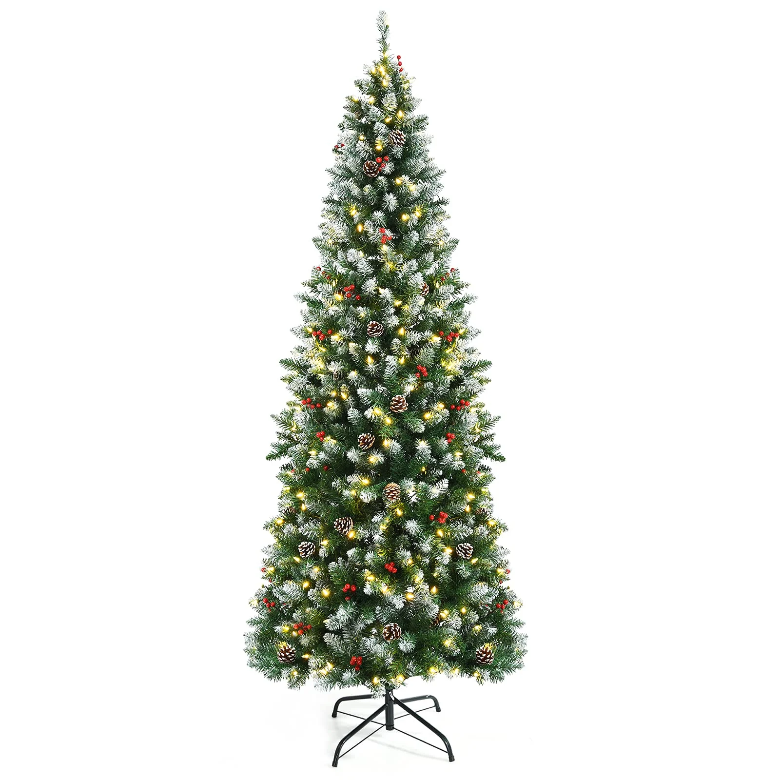 Snow Flocked Artificial Hinged Xmas Tree - Image 9