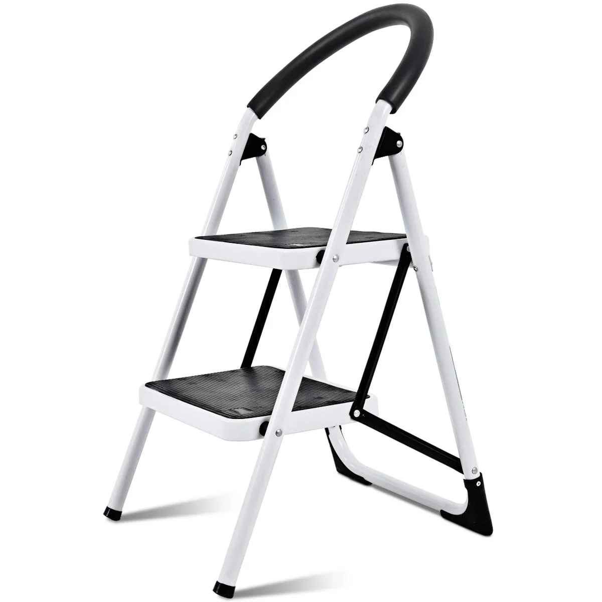 Step Ladder, Heavy Duty Folding 2 Step Ladder Step Stool - Image 8