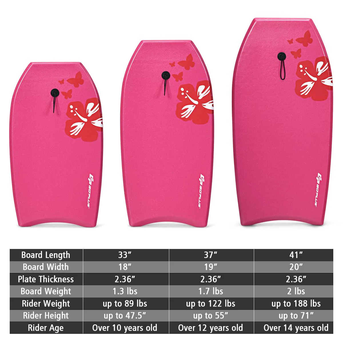 Super Lightweight Bodyboard, 33-41'' Body Board with EPS Core - Image 16