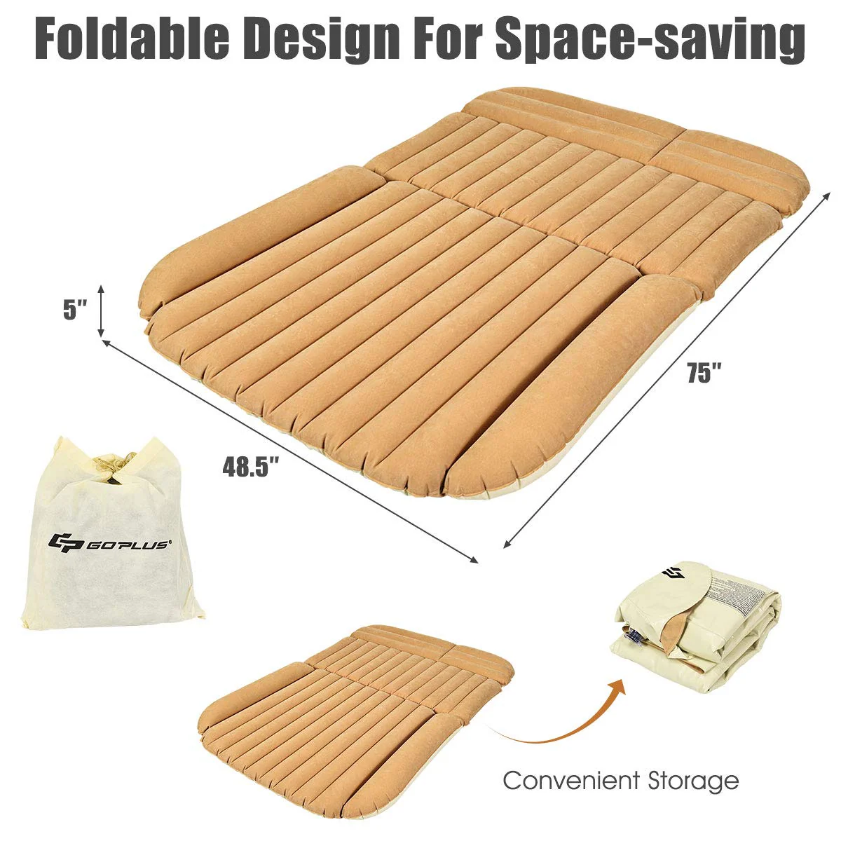 SUV Air Mattress for Back Seat, Inflatable Car Air Bed with Electric Air Pump Flocking Surface - Image 13