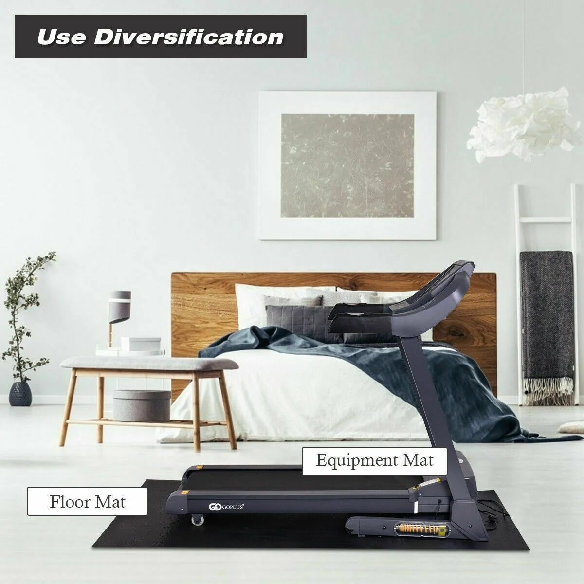 Thicken Treadmill Mat for Hardwood Floors High Density Waterproof PVC, 36" x 78" - Image 3