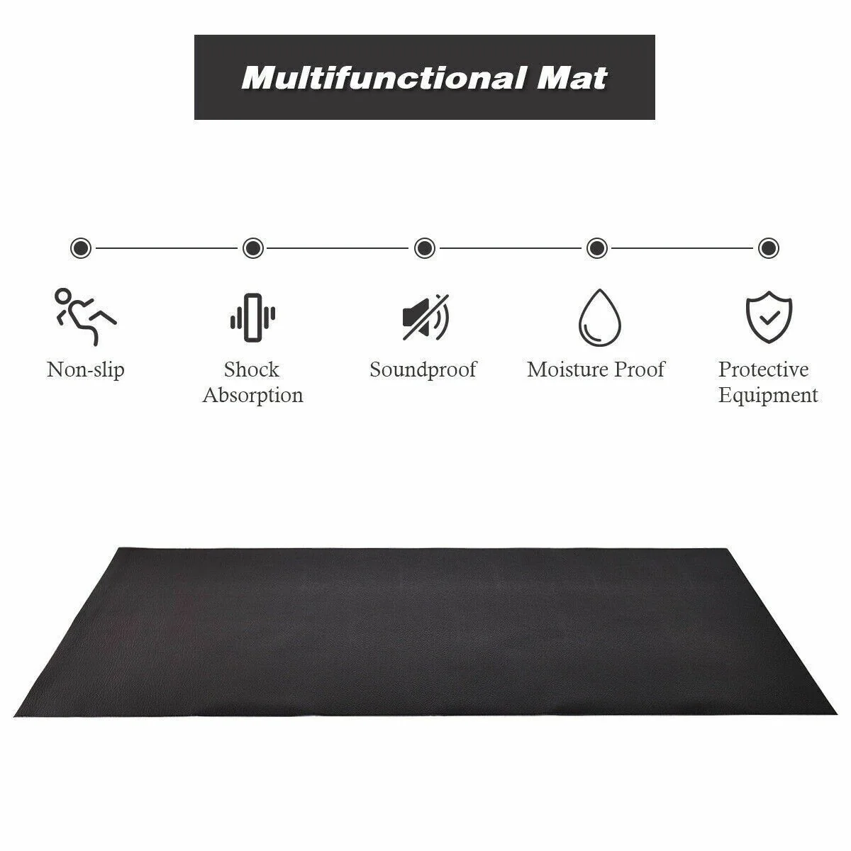 Thicken Treadmill Mat for Hardwood Floors High Density Waterproof PVC, 36" x 78" - Image 6
