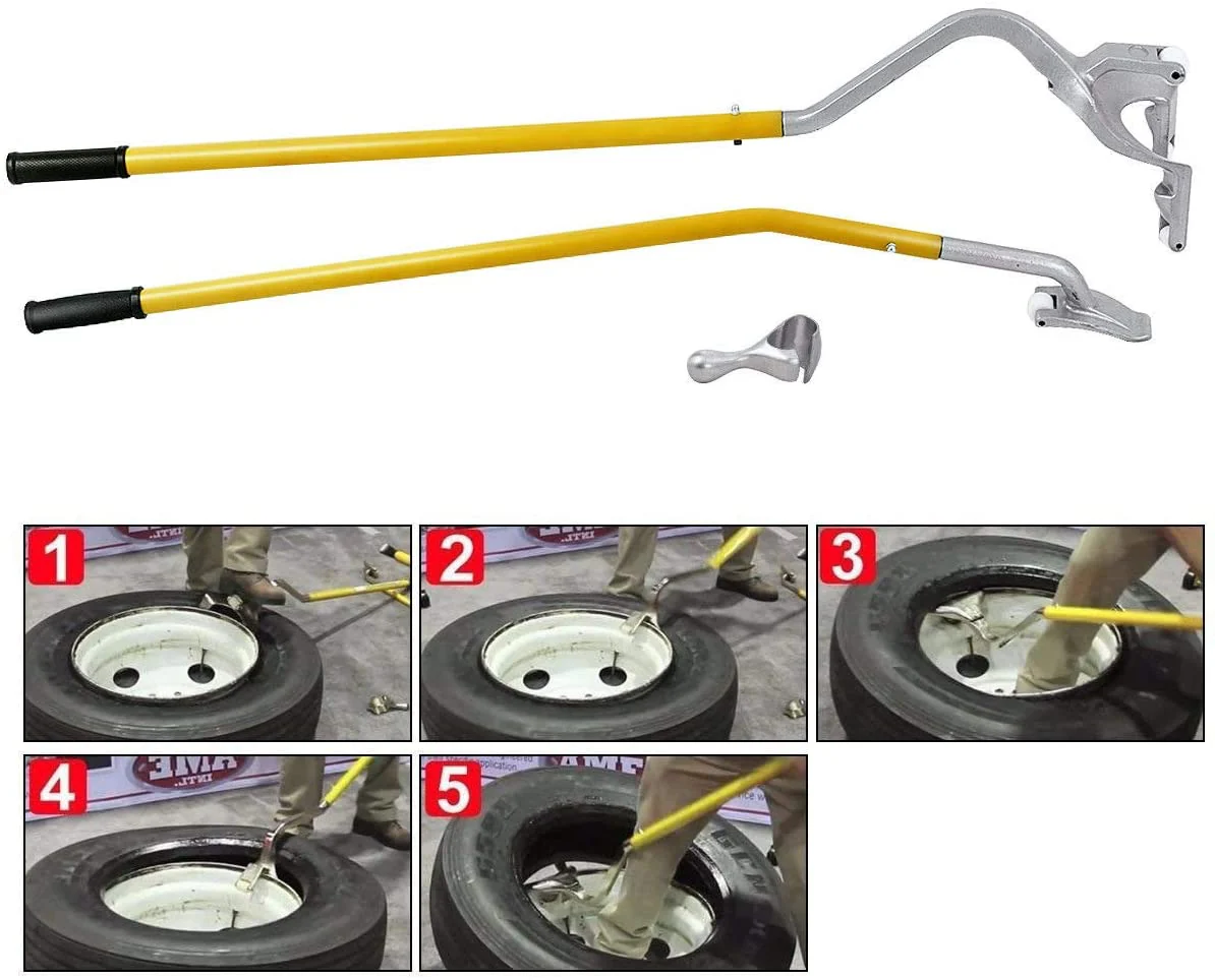 Tire Changer, 17.5" to 24" Steel Tire Mount Demount Tool Kit - Image 3