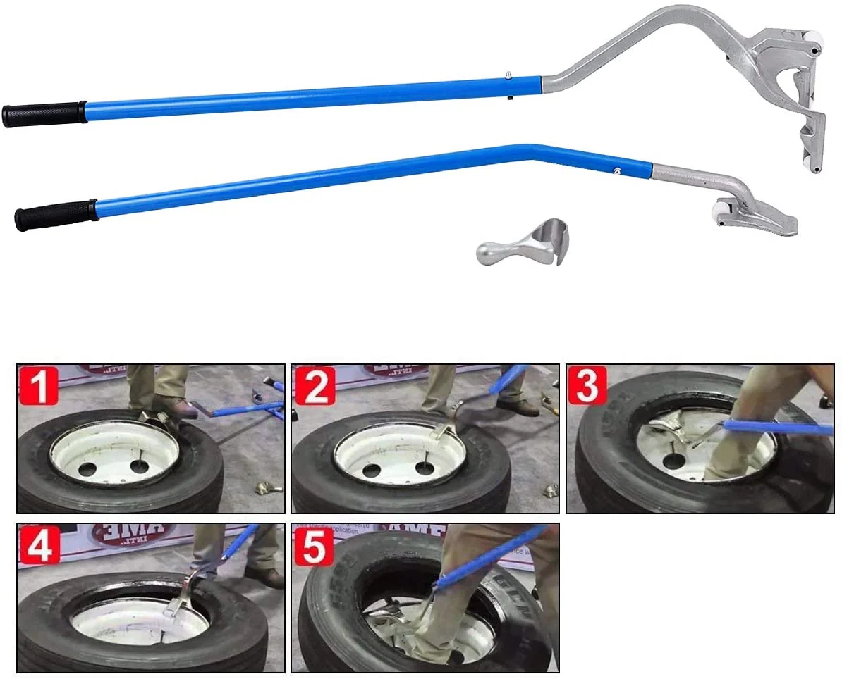Tire Changer, 17.5" to 24" Steel Tire Mount Demount Tool Kit - Image 4