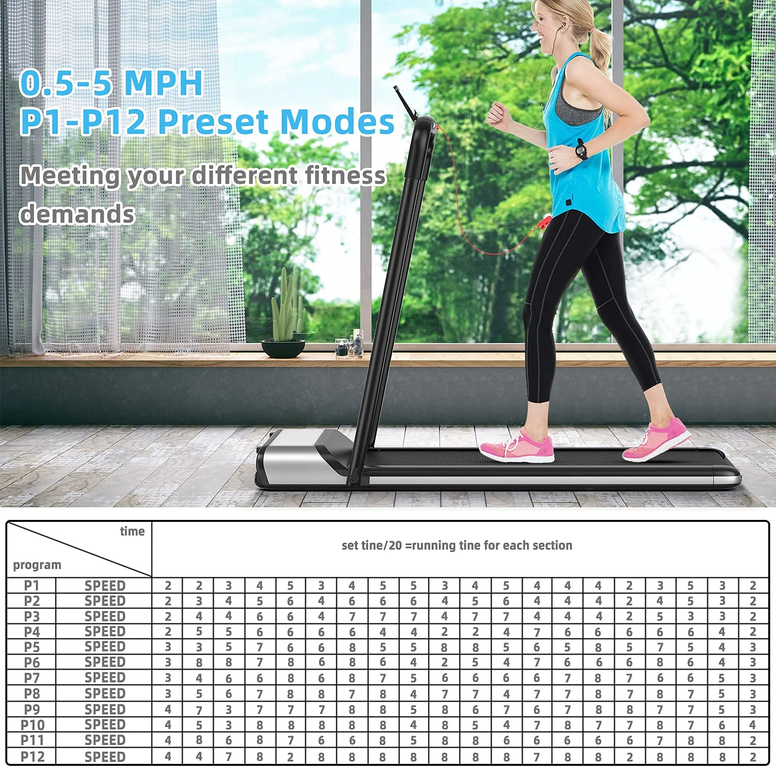 Ultra-Thin Electric Folding Treadmill, Installation-Free Design - Image 7