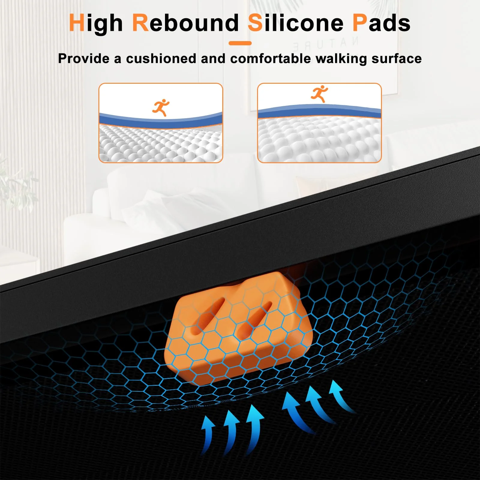 Goplus Walking Pad 340 LBS Capacity Under Desk Treadmill with Remote Control LED Display - Image 5