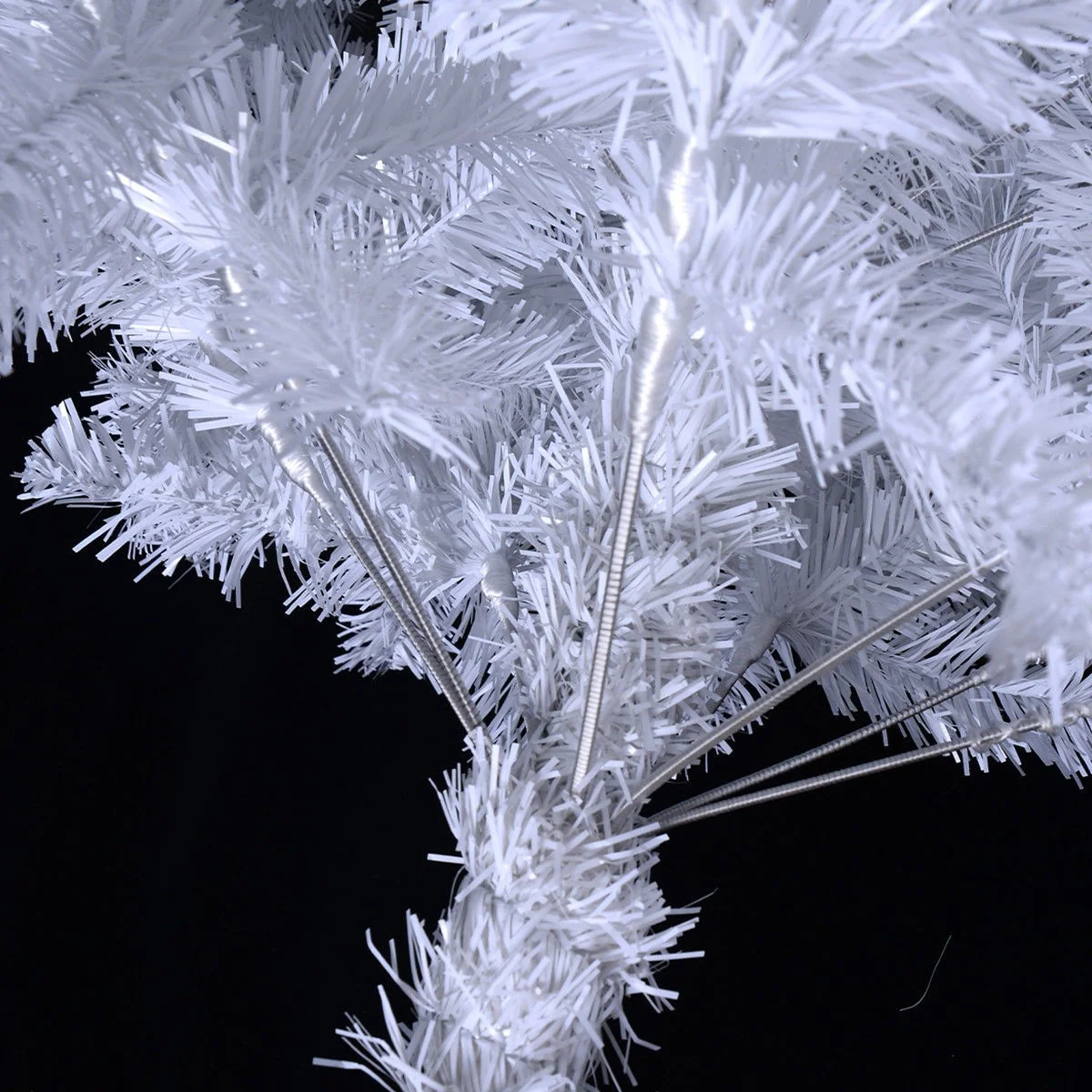 White Christmas Tree with Solid Metal Legs Perfect for Holiday Indoor and Outdoor Decoration - Image 10