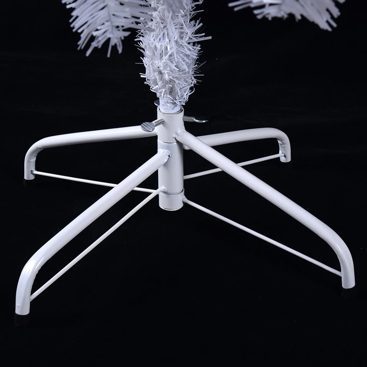 White Christmas Tree with Solid Metal Legs Perfect for Holiday Indoor and Outdoor Decoration - Image 17
