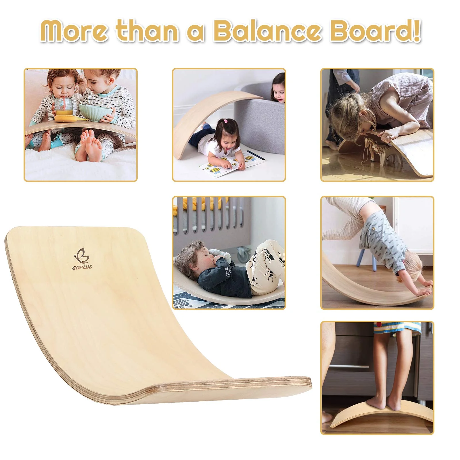 Wooden Balance Board Curvy Wobble Board - Image 7