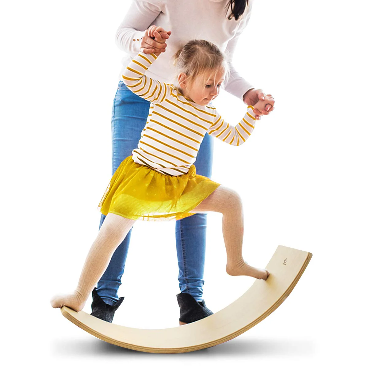 Wooden Balance Board Curvy Wobble Board - Image 9